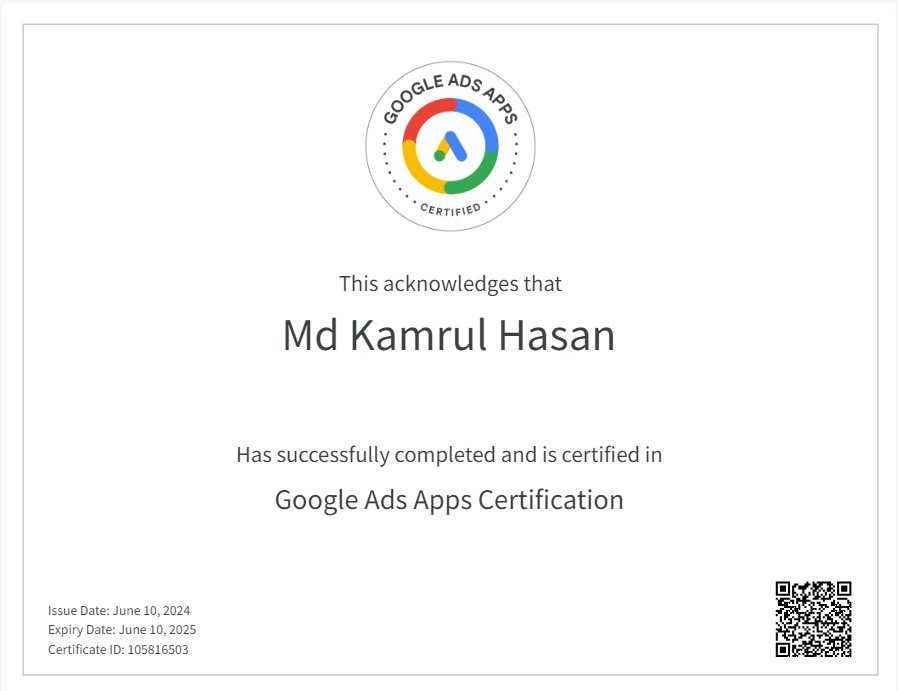 Google ads apps certification